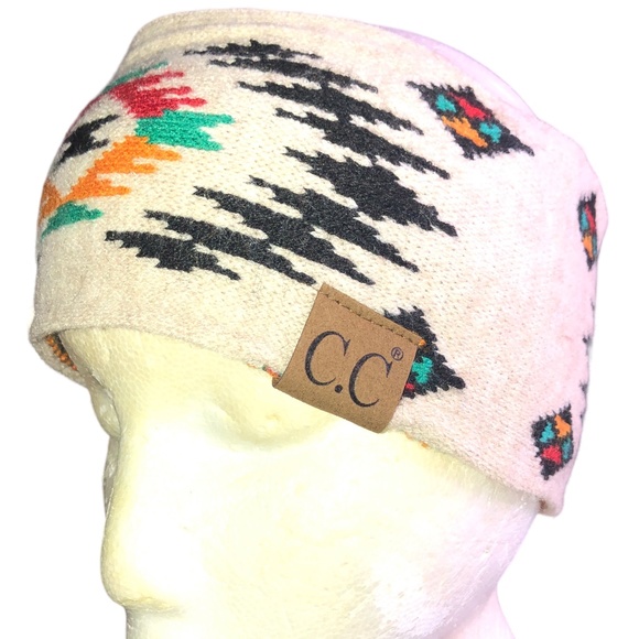 C.C Accessories - Southwestern Aztec Print Winter Ear Warmers Knit Headbands HeadWr